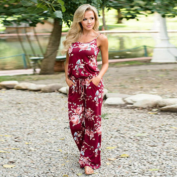 Women Oversized 3XL Print Long Loose Jumpsuits