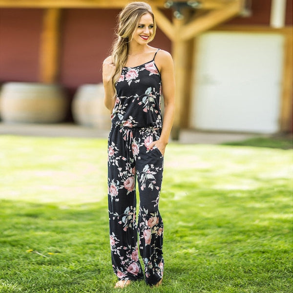 Women Oversized 3XL Print Long Loose Jumpsuits