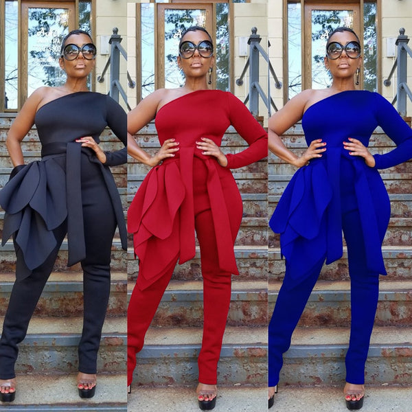 Sexy One Shoulder Jumpsuit