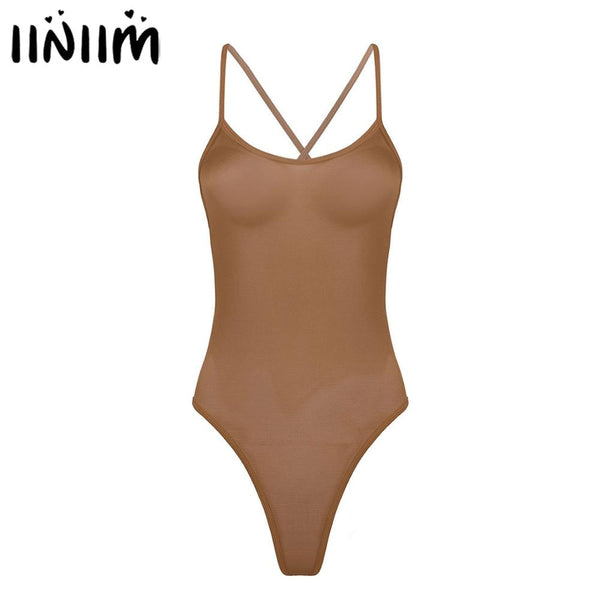 Women One Piece Sheer Bodystocking